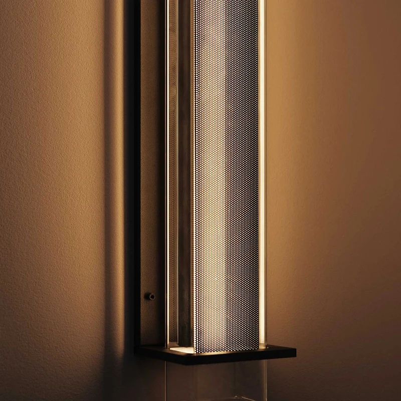QUADRATUBE W3 - Applique murale LED en acier et plexiglas, style contemporain