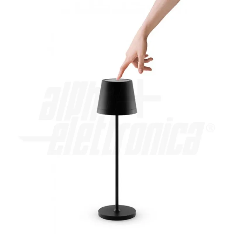 ALPHA JO386N - Lampada LED ricaricabile da tavolo - nera