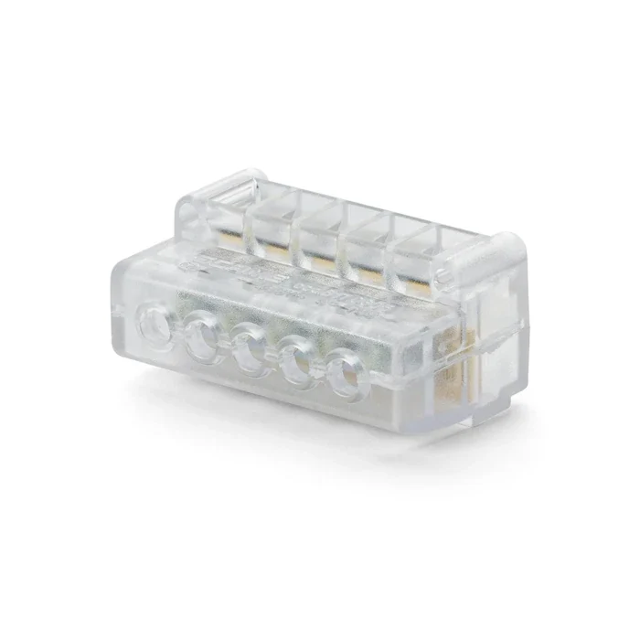 Morsetto Multipolare 5 Vie Trasparente Scame per Cavi 4/6mm² – 817.0605