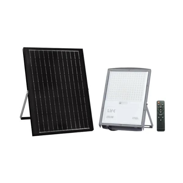 Proiettore LED Solare da Esterno Life FB4-200/300 con Telecomando IP66 Dimmerabile