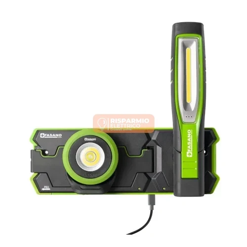 Base di Ricarica Wireless Fasano FG 213/S3 con 2 Lampade LED Ricaricabili