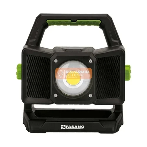 Faro da Lavoro LED Ricaricabile Fasano FG 222/B con Casse Wireless Integrate
