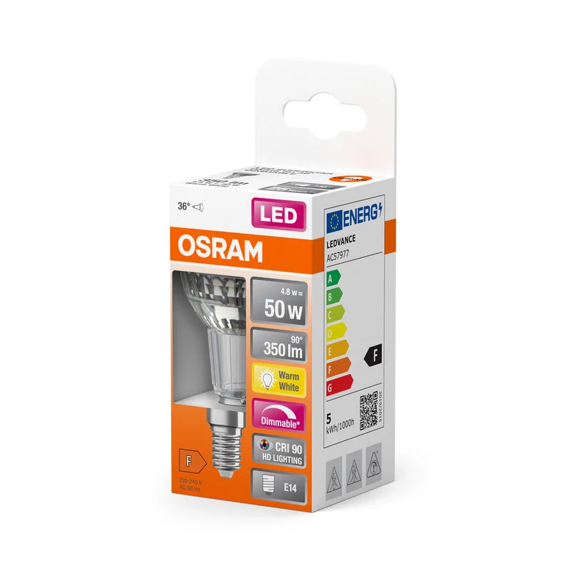 OSRAM LED Lampada LED SUPERSTAR PAR16 4.8W 927 E14, 350 lm, 2700 K, Bianco caldo