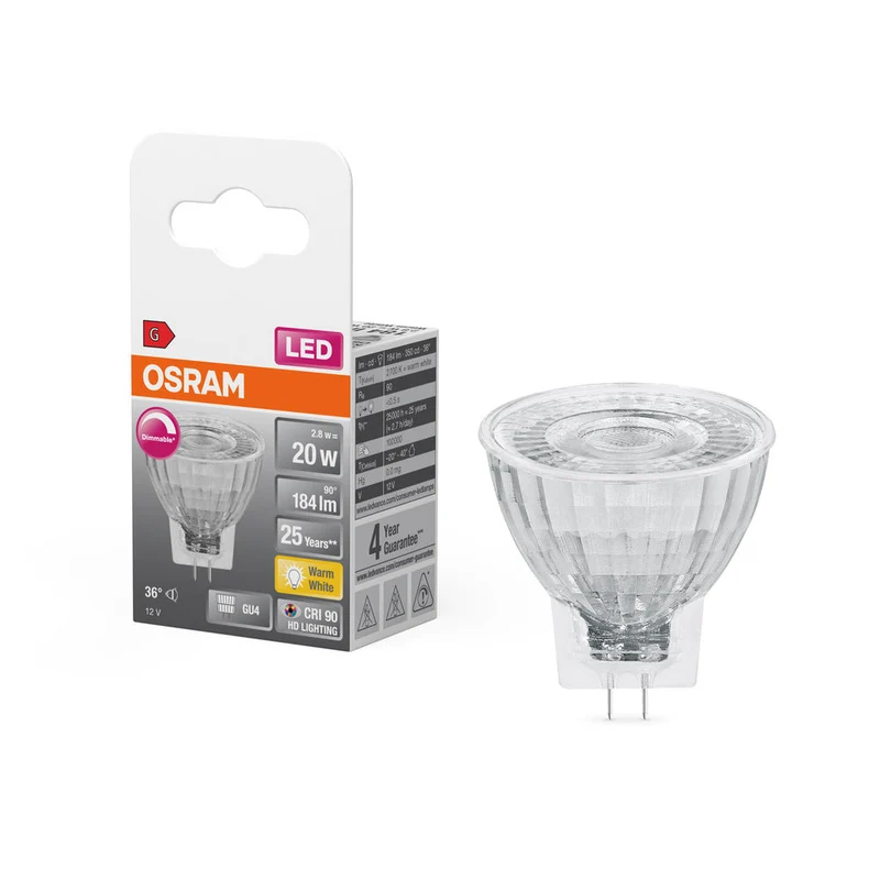 OSRAM LED Lampada LED SUPERSTAR MR11 12 V 2.8W 927 GU4, 184 lm, 2700 K, Bianco caldo