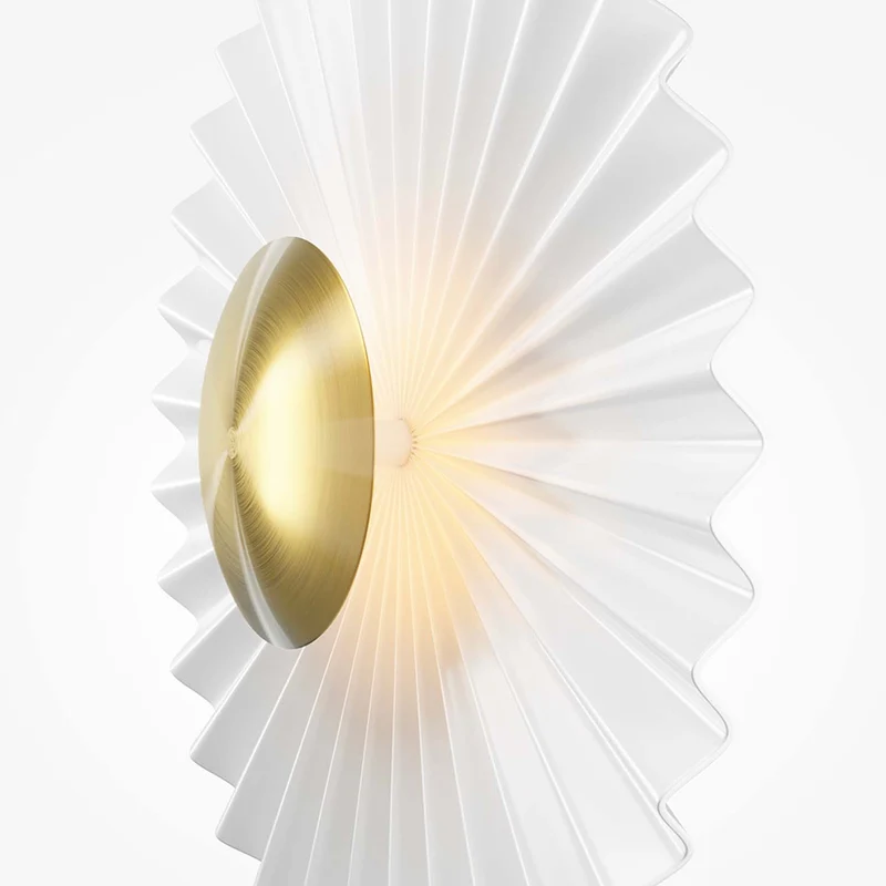 Fiore - Applique murale LED florale en métal et laiton, style Art déco