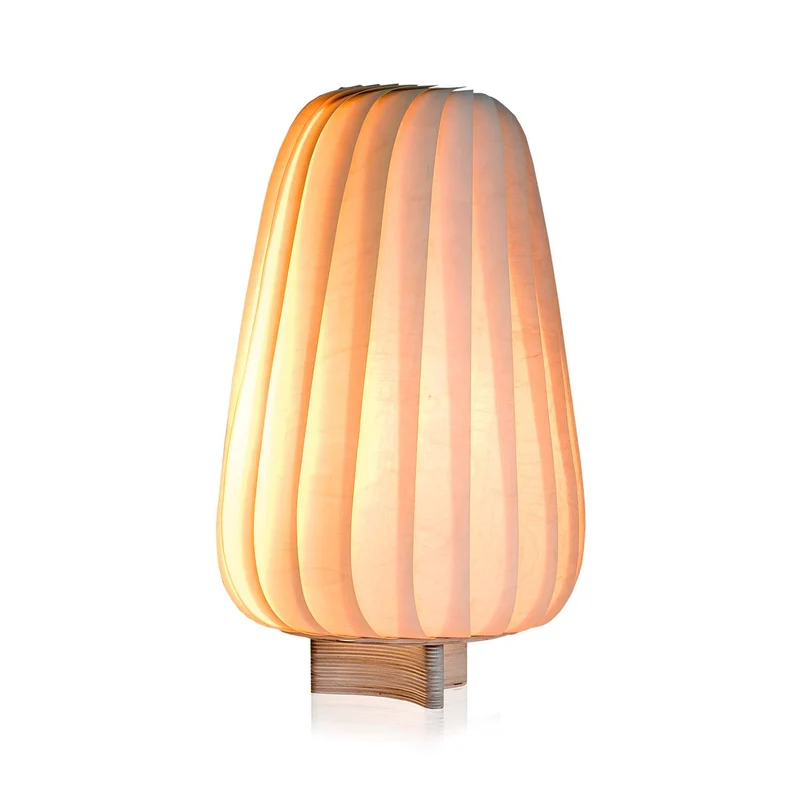 ST906 - Lampe à poser en bouleau ou papier, style japandi