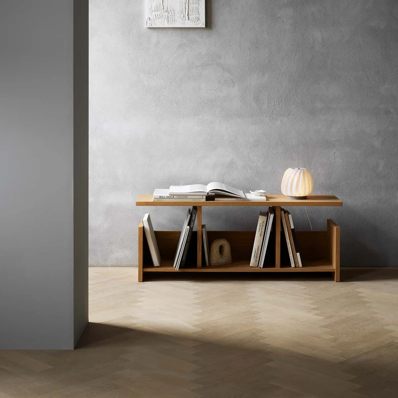 ST906 - Lampe à poser en bouleau ou papier, style japandi