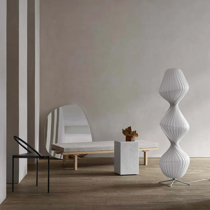 TR33 - Lampadaire en papier artisanal, style scandinave