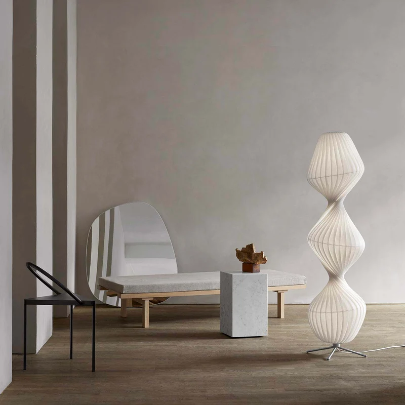 TR33 - Lampadaire en papier artisanal, style scandinave