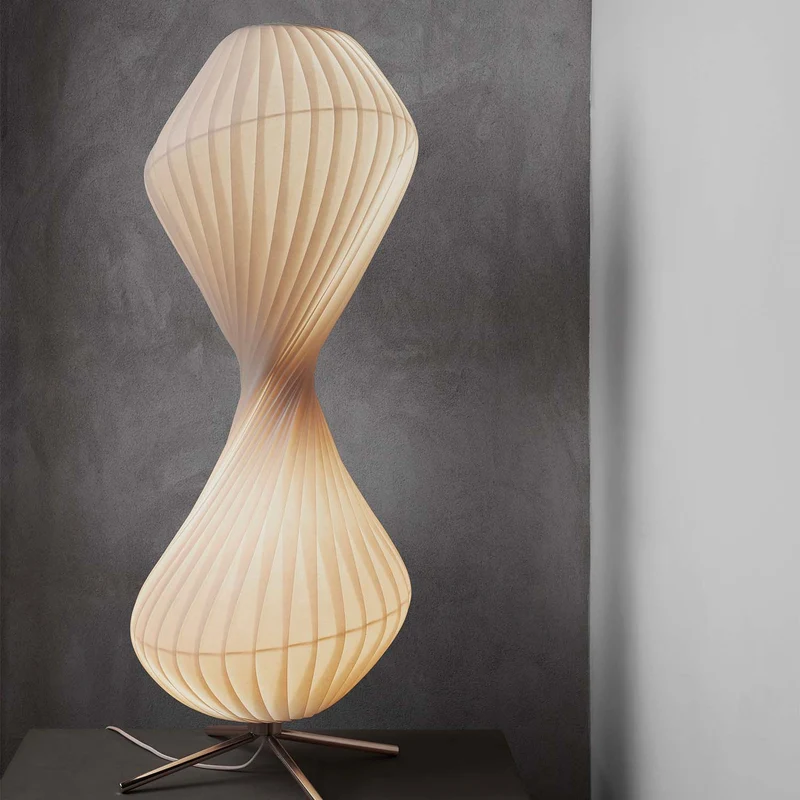 TR32 - Lampadaire en papier artisanal, style scandinave