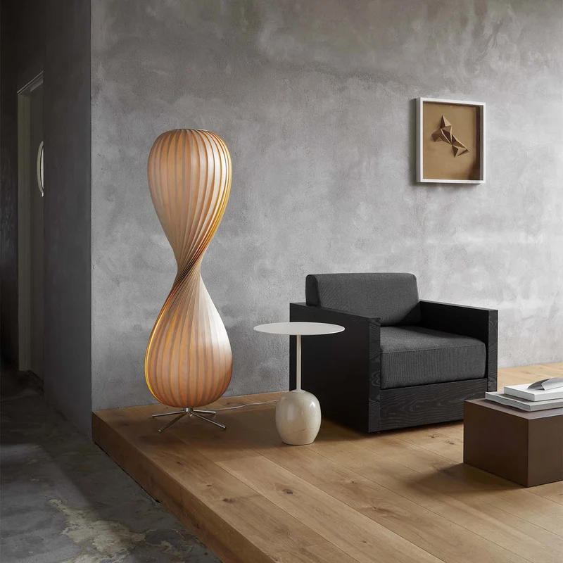 TR10 - Lampadaire en bois de bouleau, style scandinave