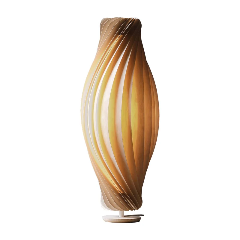No.111 - Lampe à poser en bois de bouleau, style japandi
