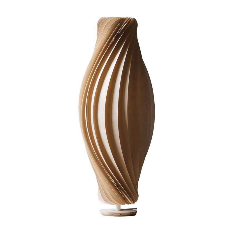 No.111 - Lampe à poser en bois de bouleau, style japandi