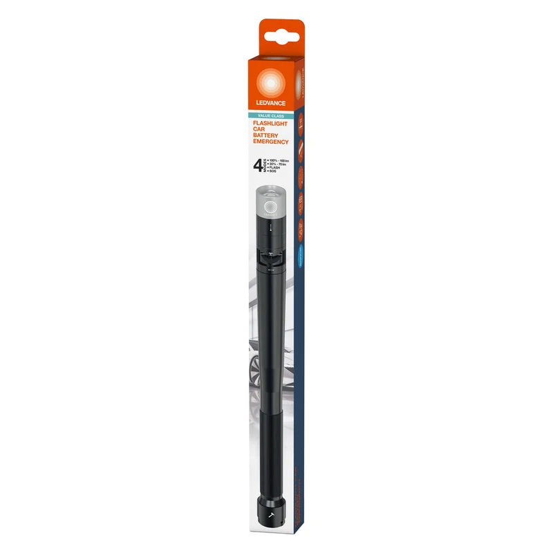 LEDVANCE TORCIA Strumento di Emergenza per Auto, Torcia, SOS, Martello di Vetro, Coltello per Cinture 100 lm