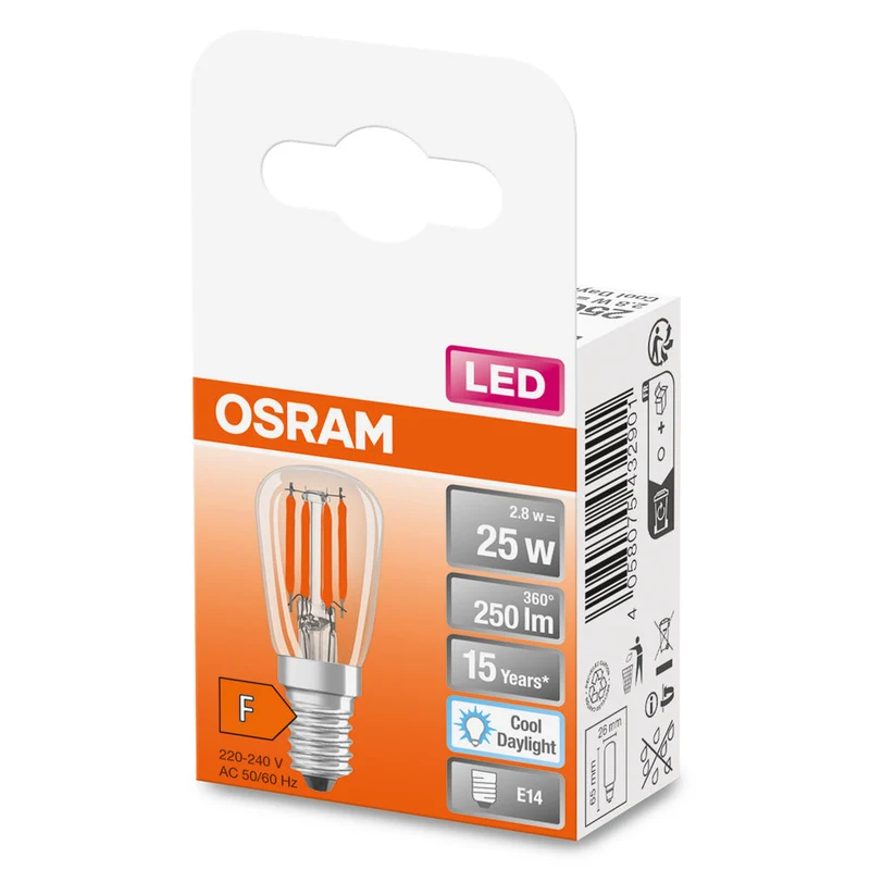 OSRAM LED Lampada LED SPECIAL T26 2.8W 865 Chiara E14, 250 lm, 6500 K, Luce diurna fredda