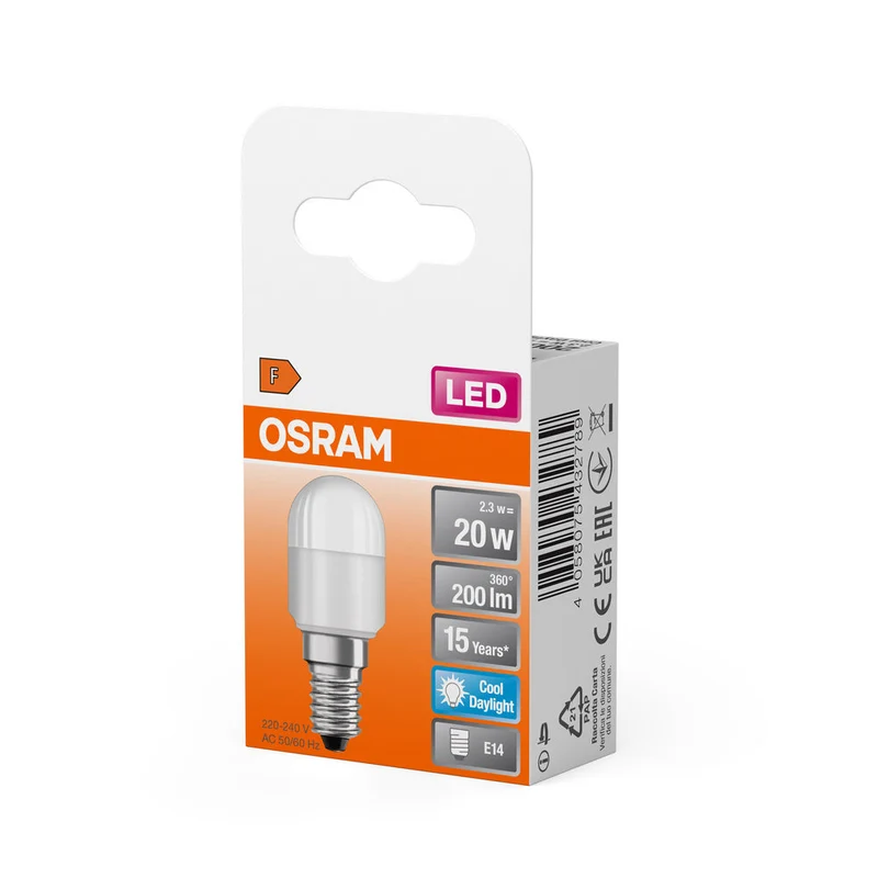 OSRAM LED Lampada LED SPECIAL T26 2.3W 865 Satinata E14, 200 lm, 6500 K, Luce diurna fredda