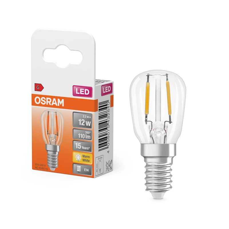 OSRAM LED Lampada LED SPECIAL T26 2.2W 827 Chiara E14, 110 lm, 2700 K, Bianco caldo