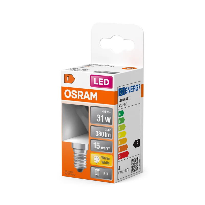 OSRAM LED Lampada LED Retrofit CLASSIC P Mirror 4W 827 Silver E14, 350 lm, 2700 K, Warmweiß