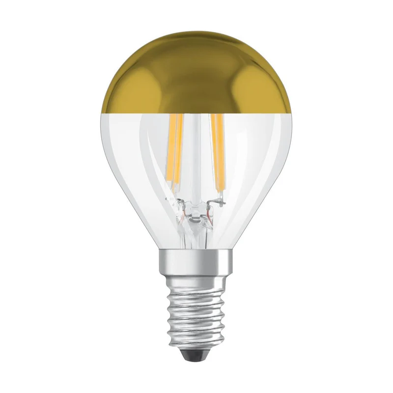 OSRAM LED Lampada LED Retrofit CLASSIC P Mirror 4W 827 Chiara E14, 380 lm, 2700 K, Warmweiß