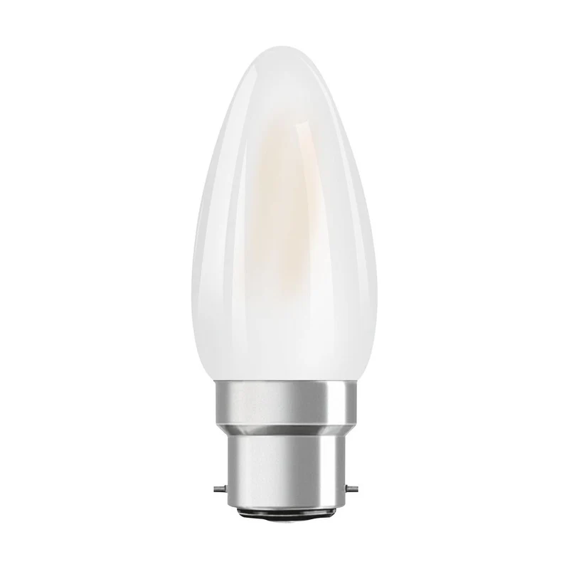 OSRAM LED Lampada LED Retrofit CLASSIC B DIM 4.8W 82 Satinata B22d, 470 lm, 2700 K, Bianco caldo