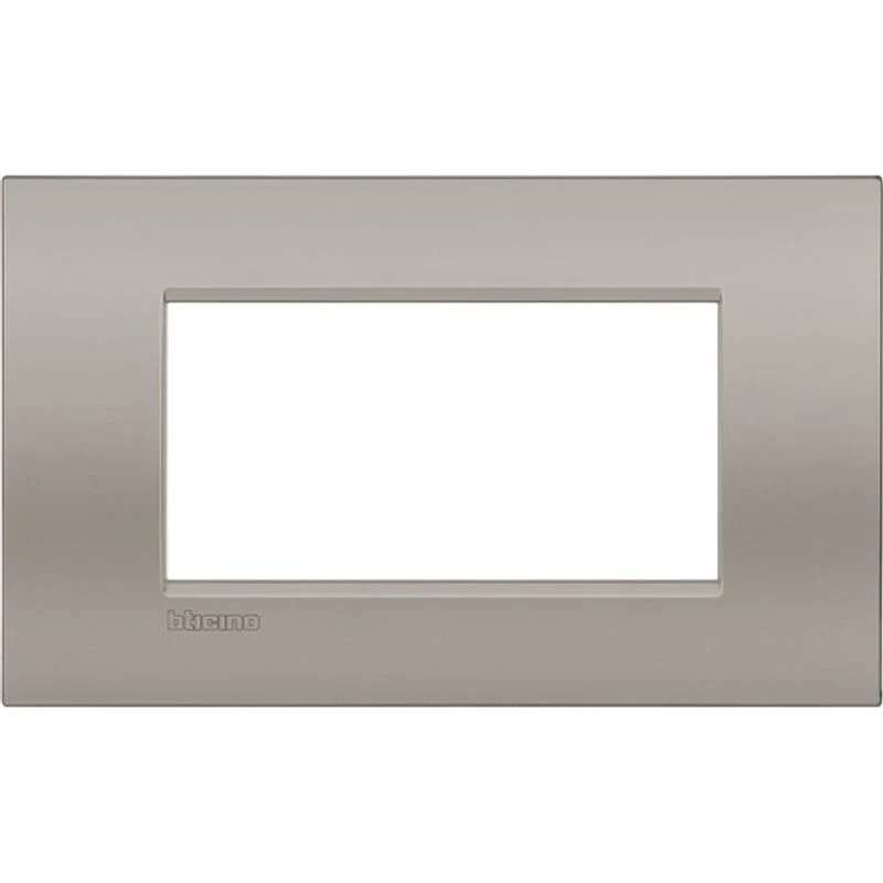 BTICINO LNC4804SB - Placca AIR LivingLight 4 Moduli Metallo Sabbia