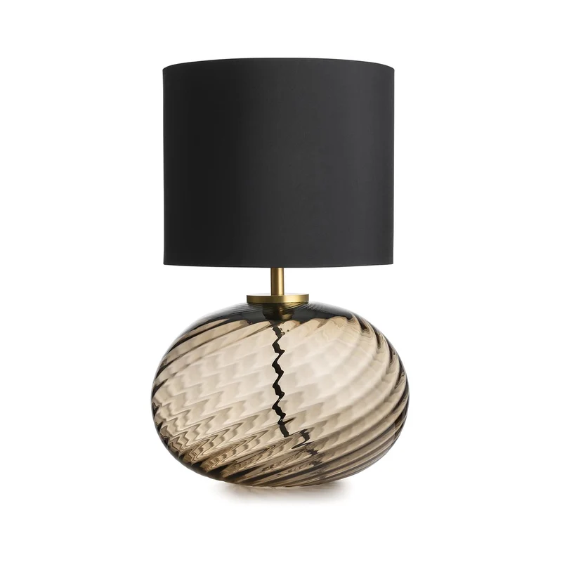 FREI - Lampe à poser en verre soufflé et textile, style scandinave