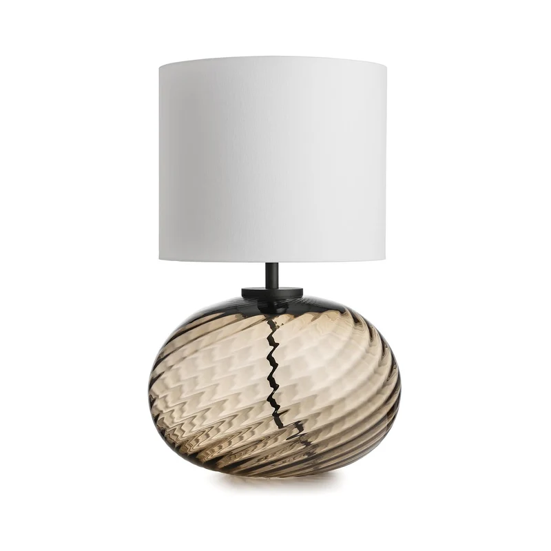 FREI - Lampe à poser en verre soufflé et textile, style scandinave