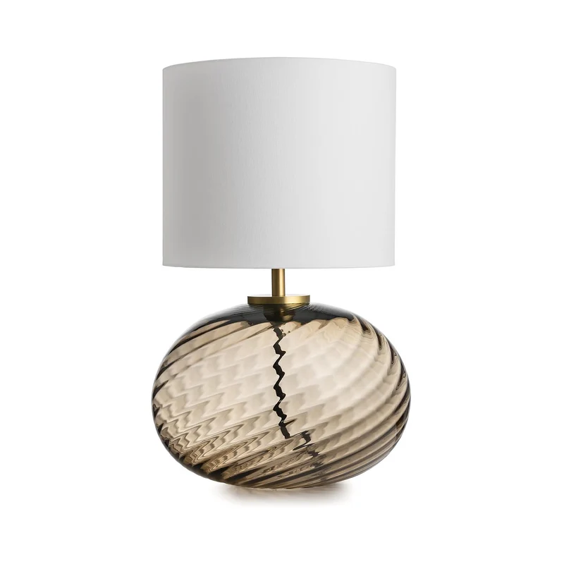FREI - Lampe à poser en verre soufflé et textile, style scandinave