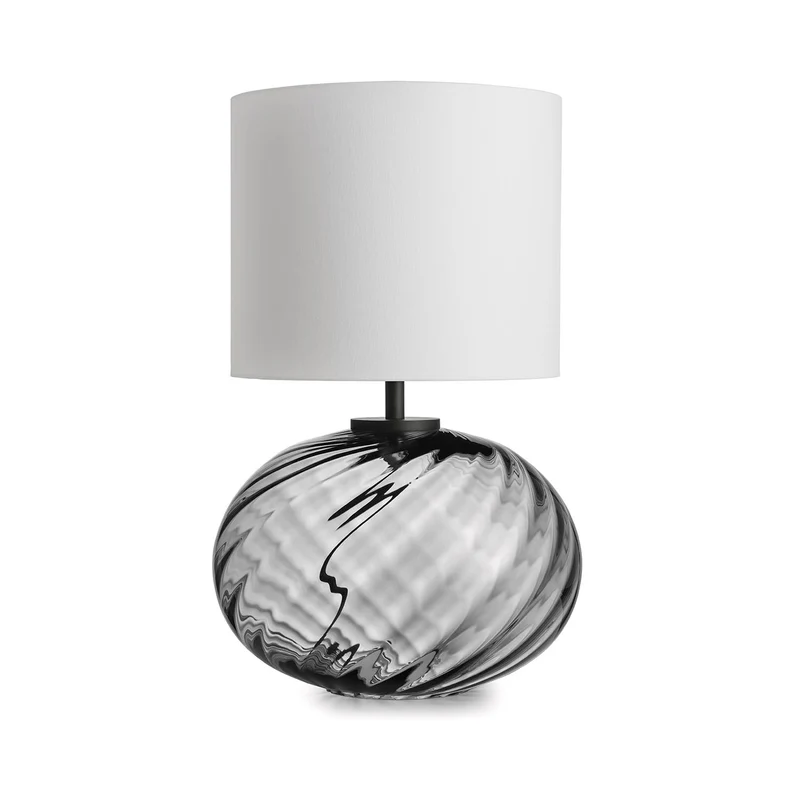 FREI - Lampe à poser en verre soufflé et textile, style scandinave