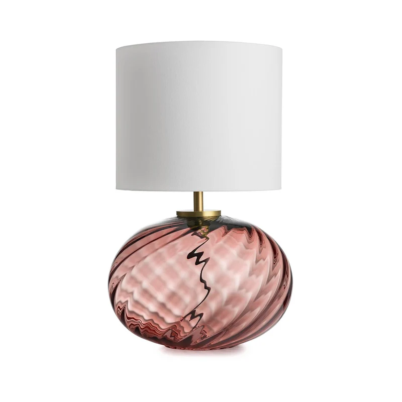FREI - Lampe à poser en verre soufflé et textile, style scandinave