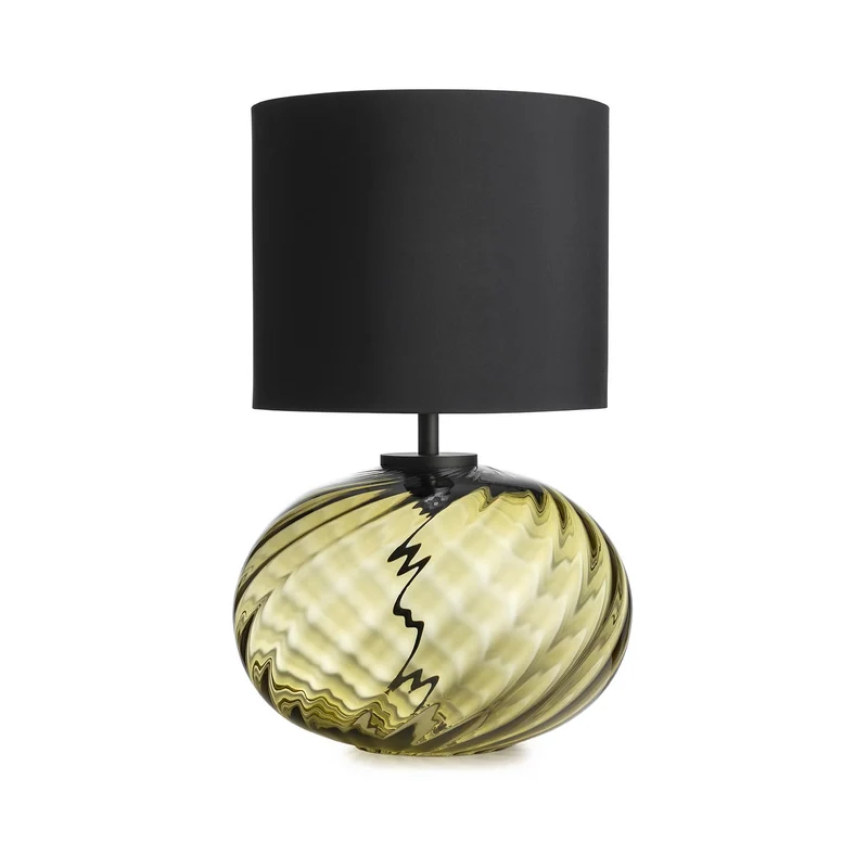FREI - Lampe à poser en verre soufflé et textile, style scandinave