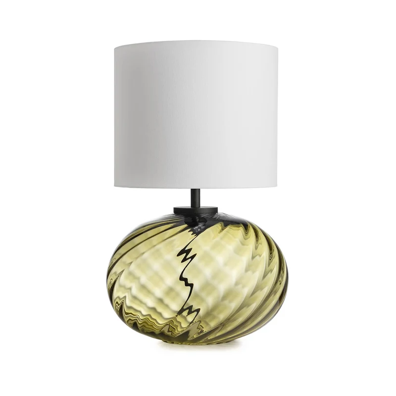 FREI - Lampe à poser en verre soufflé et textile, style scandinave