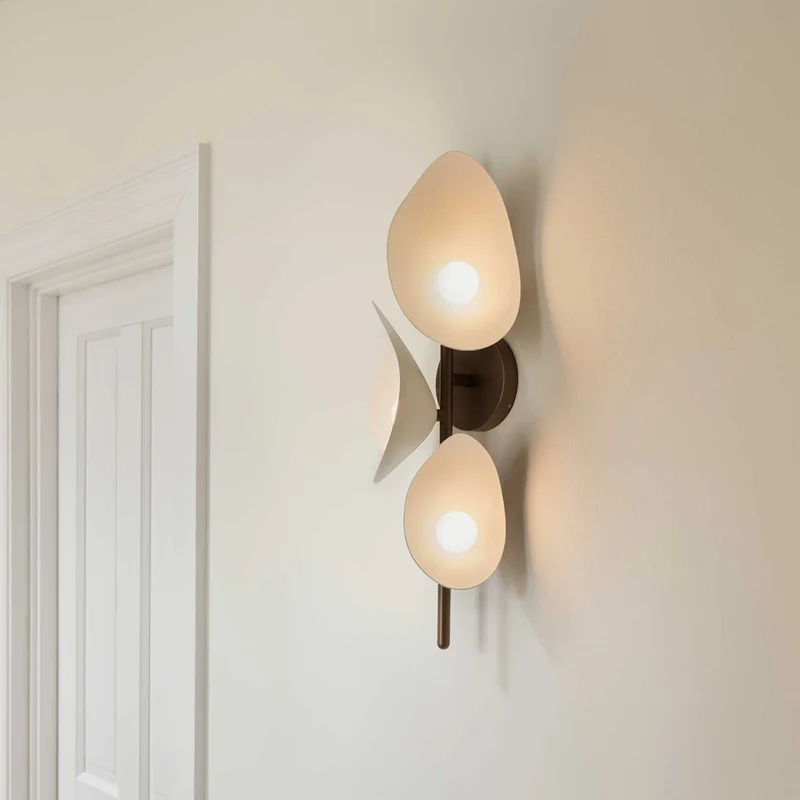 FLORII 3 - Applique murale LED en acier peint, style Art déco
