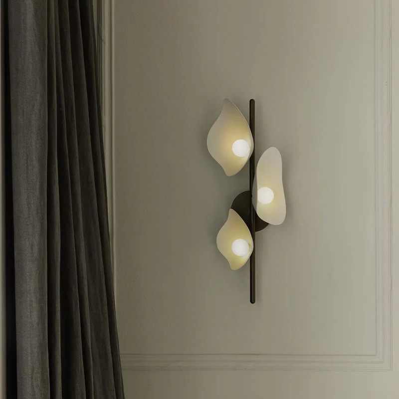 FLORII 3 - Applique murale LED en acier peint, style Art déco