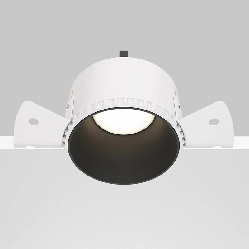 Share - Spot encastré invisible rond en acier, style Art déco