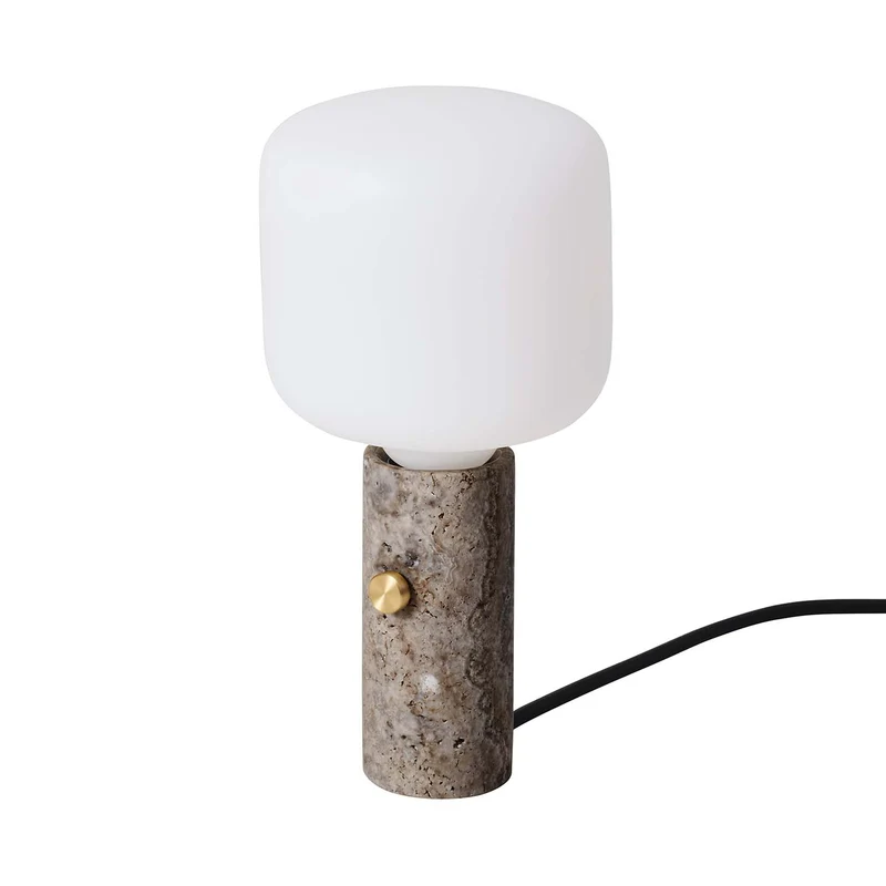 CORE - Lampe à poser en travertin naturel, style minimaliste