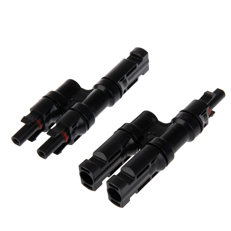 Vktech 1Pair Solar Panel Cable Branch Connector Coupler Combiner