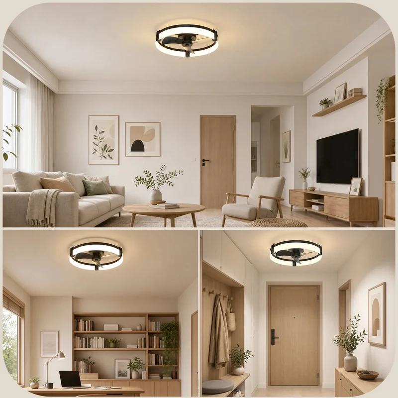 Luminaire Ventilateur de Plafond / Pouli