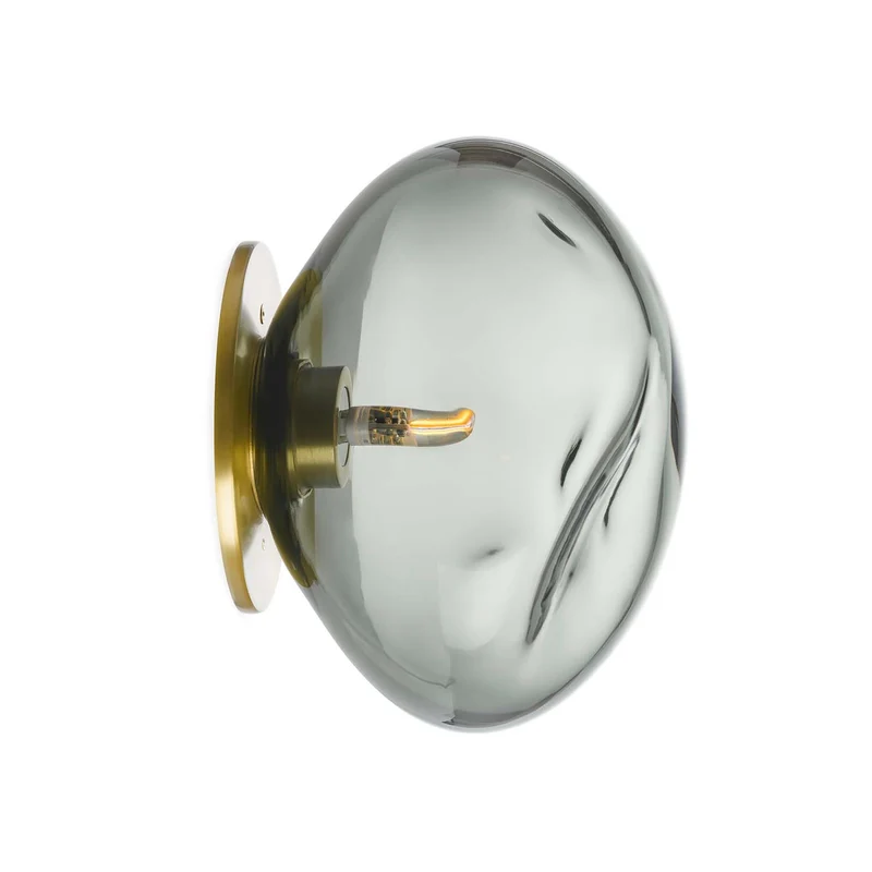 CRYSTAL STONE - Applique murale en verre soufflé organique, style contemporain