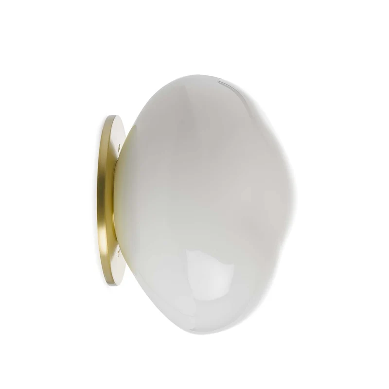 CRYSTAL STONE - Applique murale en verre soufflé organique, style contemporain