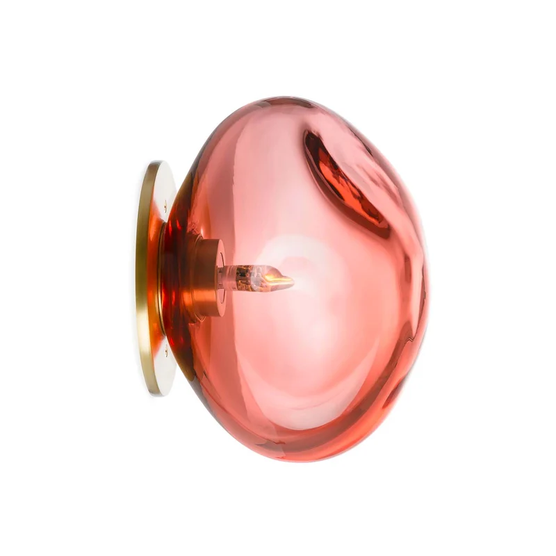 CRYSTAL STONE - Applique murale en verre soufflé organique, style contemporain