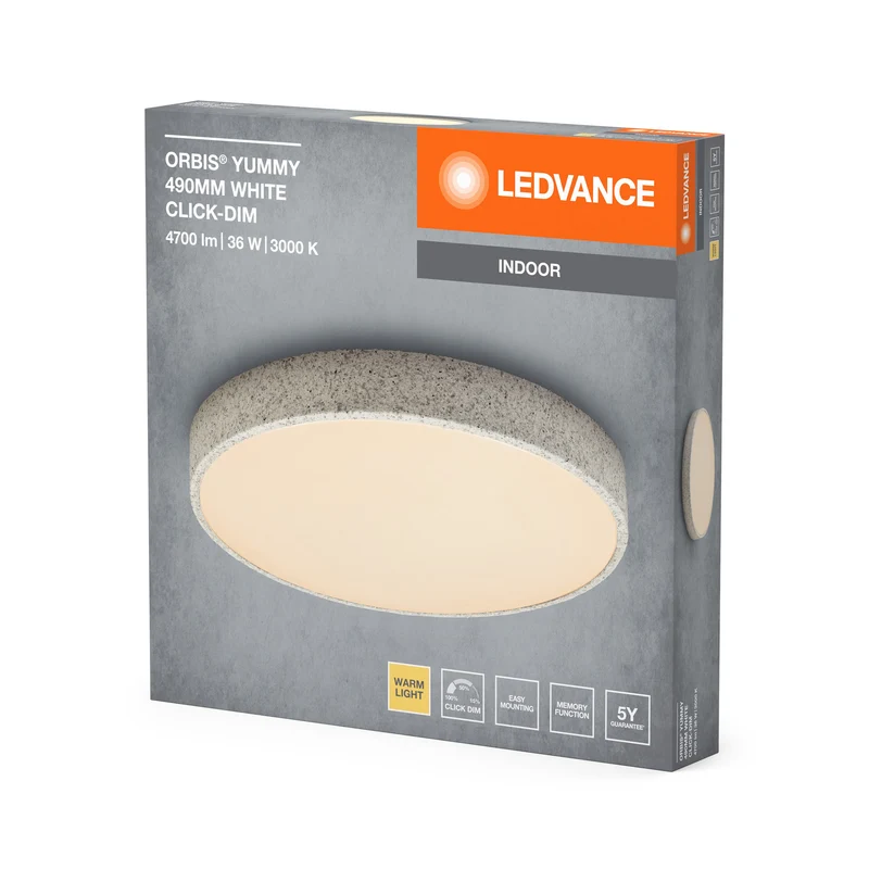 Lampada da soffitto LEDVANCE ORBIS Yummy 36W 490mm dimmerabile bianca