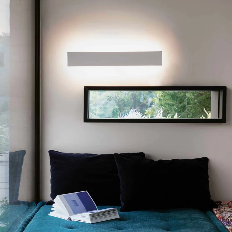 Zig Zag - Applique murale LED à éclairage indirect en acier, style minimaliste