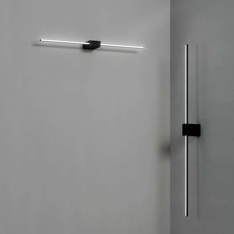 Theo - Applique murale LED en bâton en aluminium, style contemporain