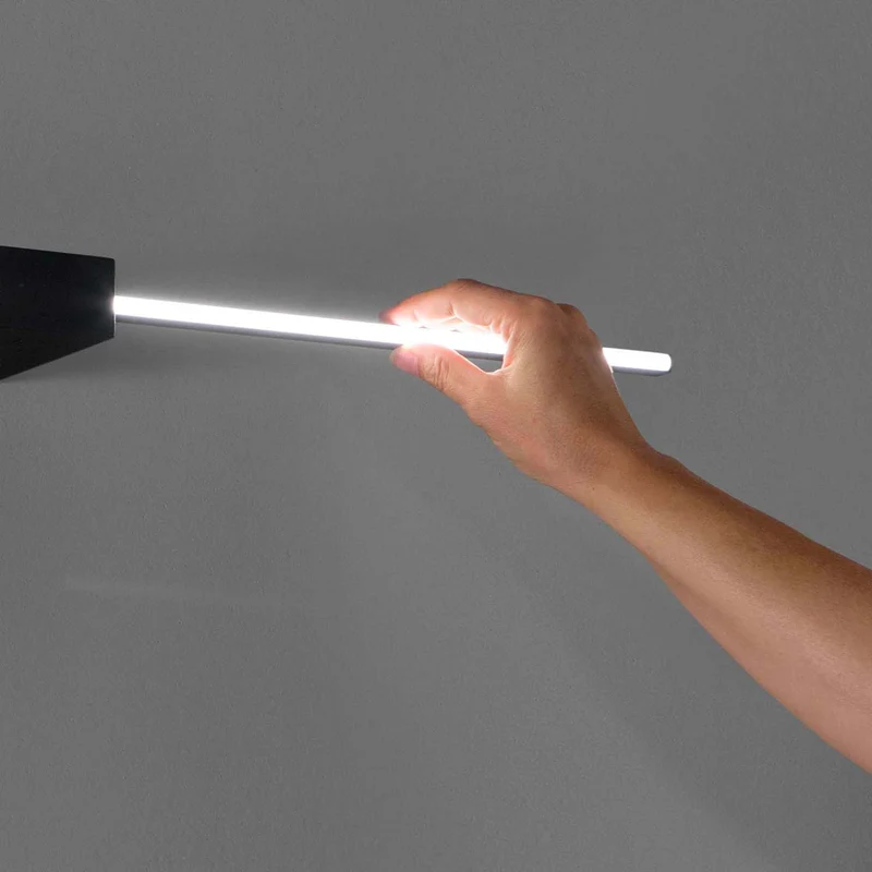 Theo - Applique murale LED en bâton en aluminium, style contemporain
