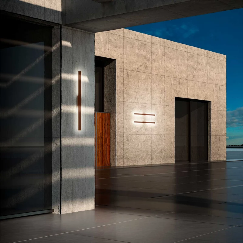 Linea - Applique murale LED linéaire d’extérieur en aluminium, style contemporain