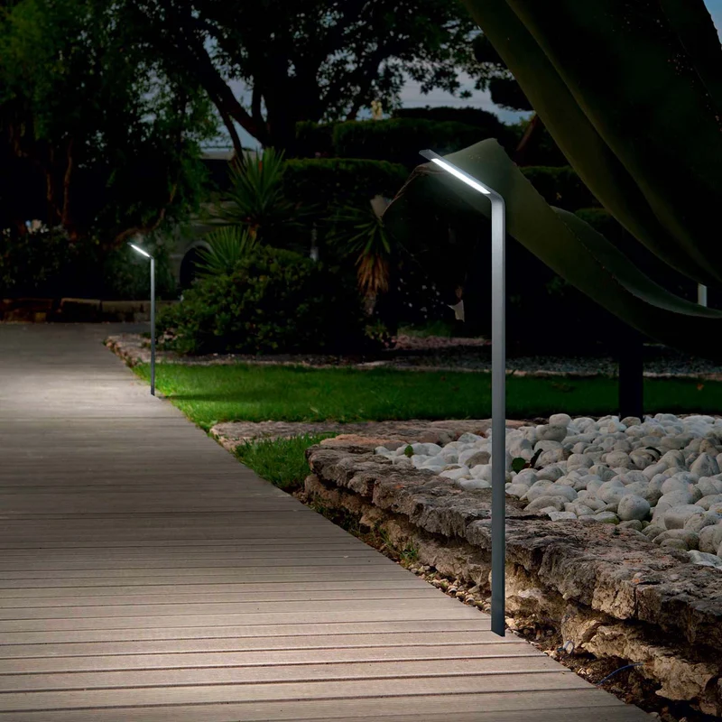 Agos - Borne LED en aluminium, style contemporain