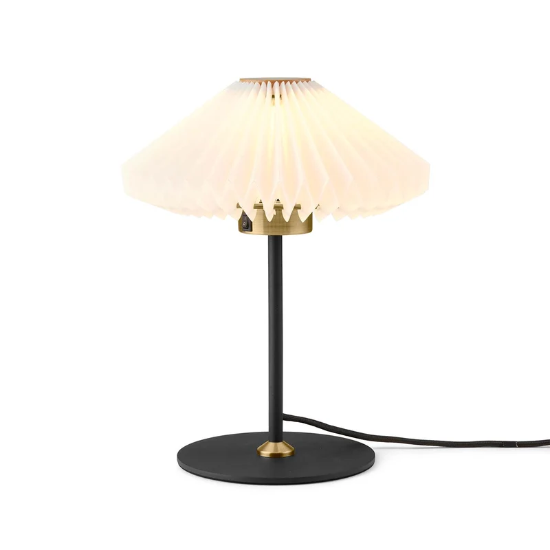 PARIS - Lampe à poser en ABS plissé et métal, style contemporain et Art déco