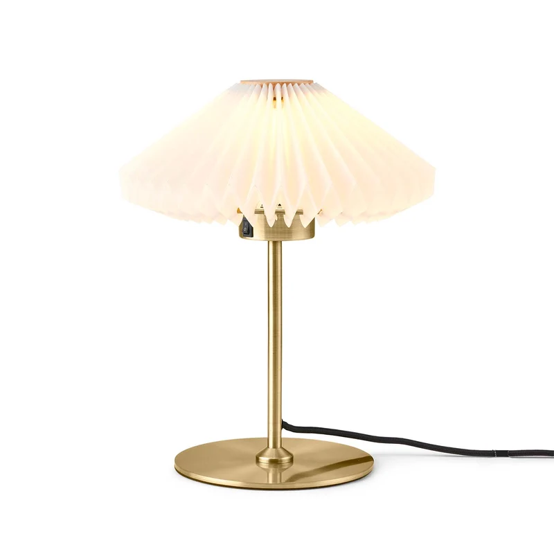 PARIS - Lampe à poser en ABS plissé et métal, style contemporain et Art déco