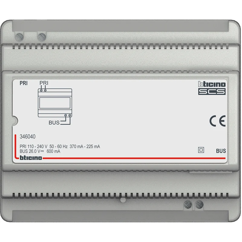 BTICINO 346040 - Alimentatore per impianti audio 2 fili
